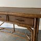 Vintage Mid-century bamboo rattan console table / writing table / desk