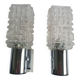 Pair of vintage chrome wall lights with square globes, Italian Targetti 1970.