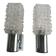 Pair of vintage chrome wall lights with square globes, Italian Targetti 1970.