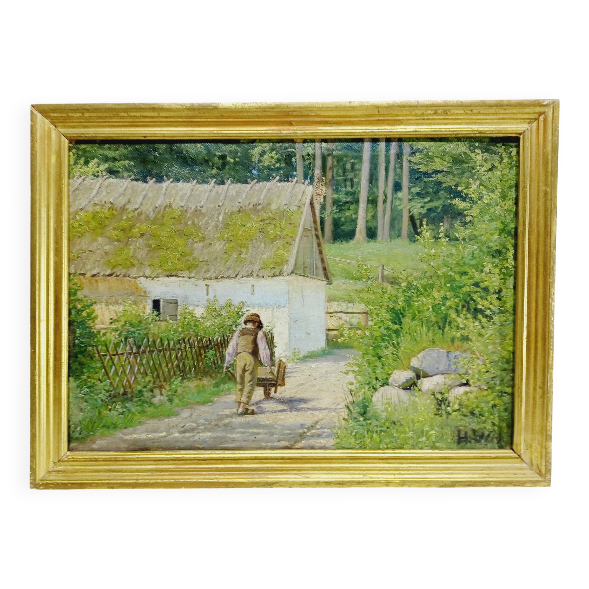 H. Viss – Oil on canvas “Country landscape”