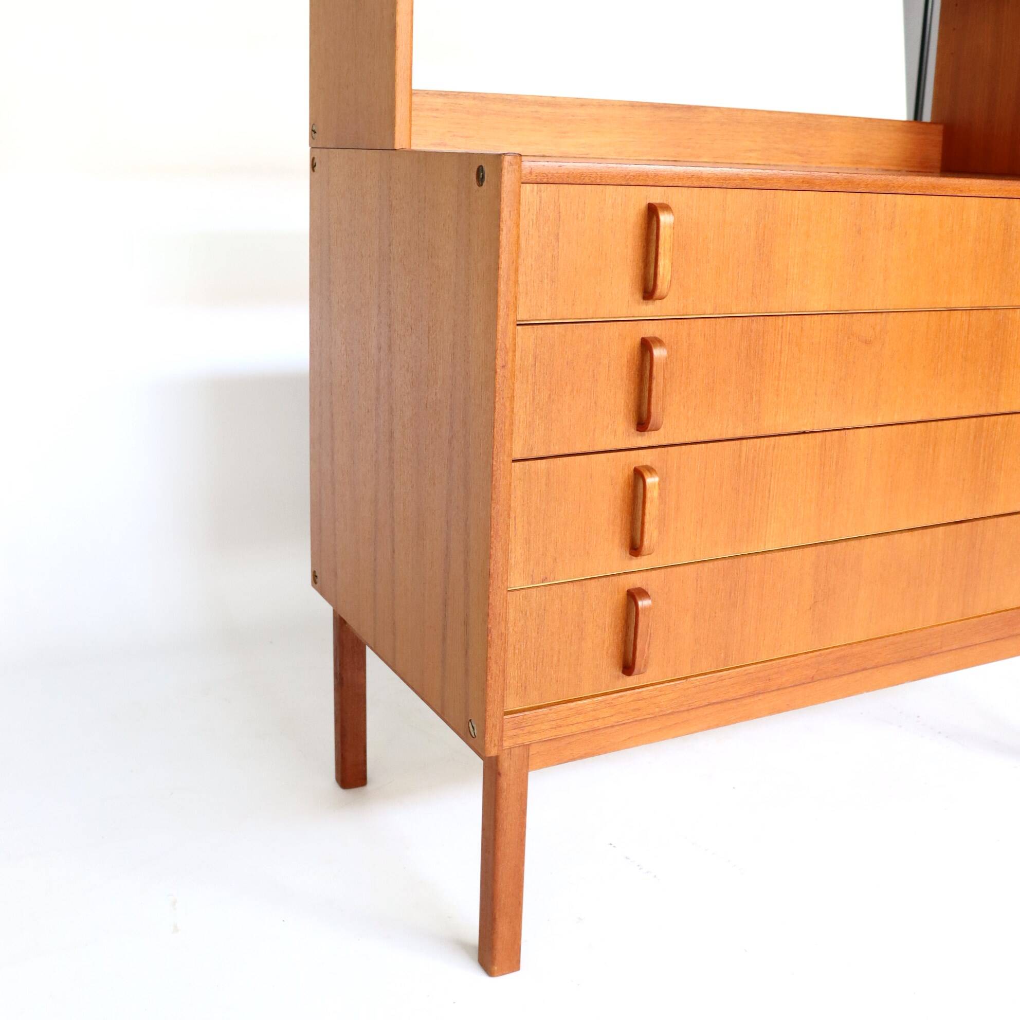 Pair of Scandinavian teak bookcases from the 60s