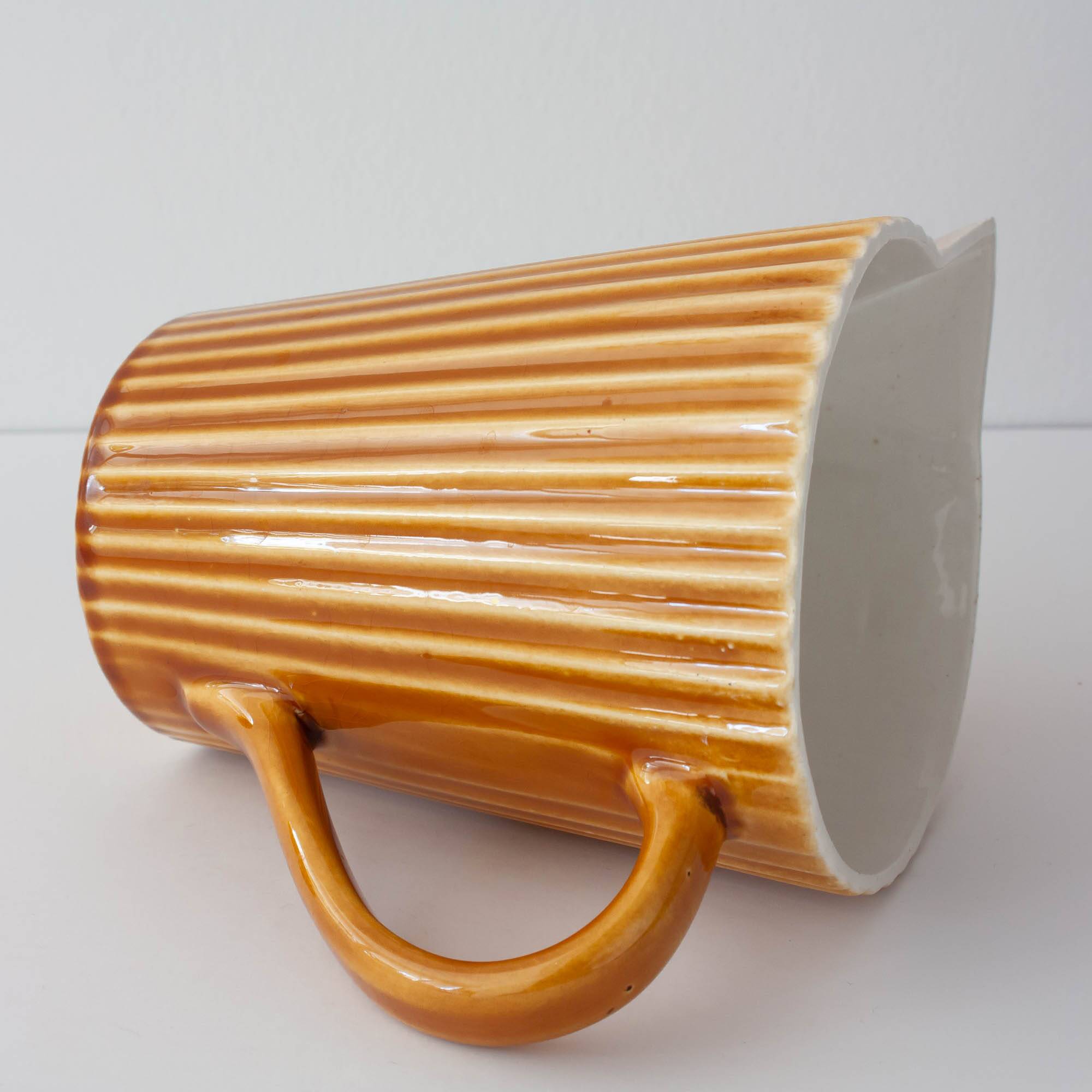Set of Ceramic Tea Cups and Milk Jug by Secla, 1970's
