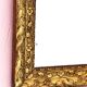 Miroir rectangulaire Art déco, cadre doré et travaillé