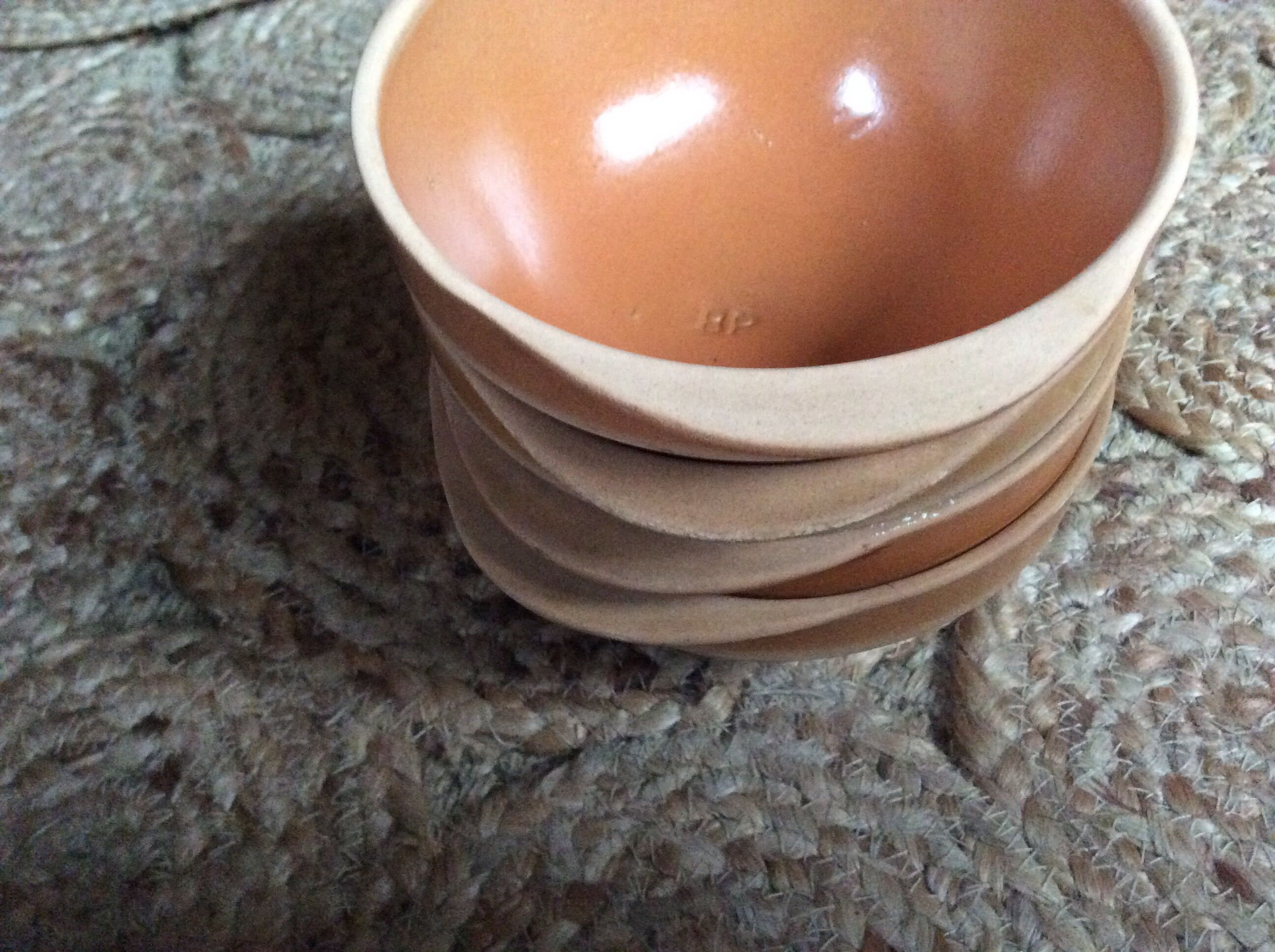 Series of 5 stoneware bowls
