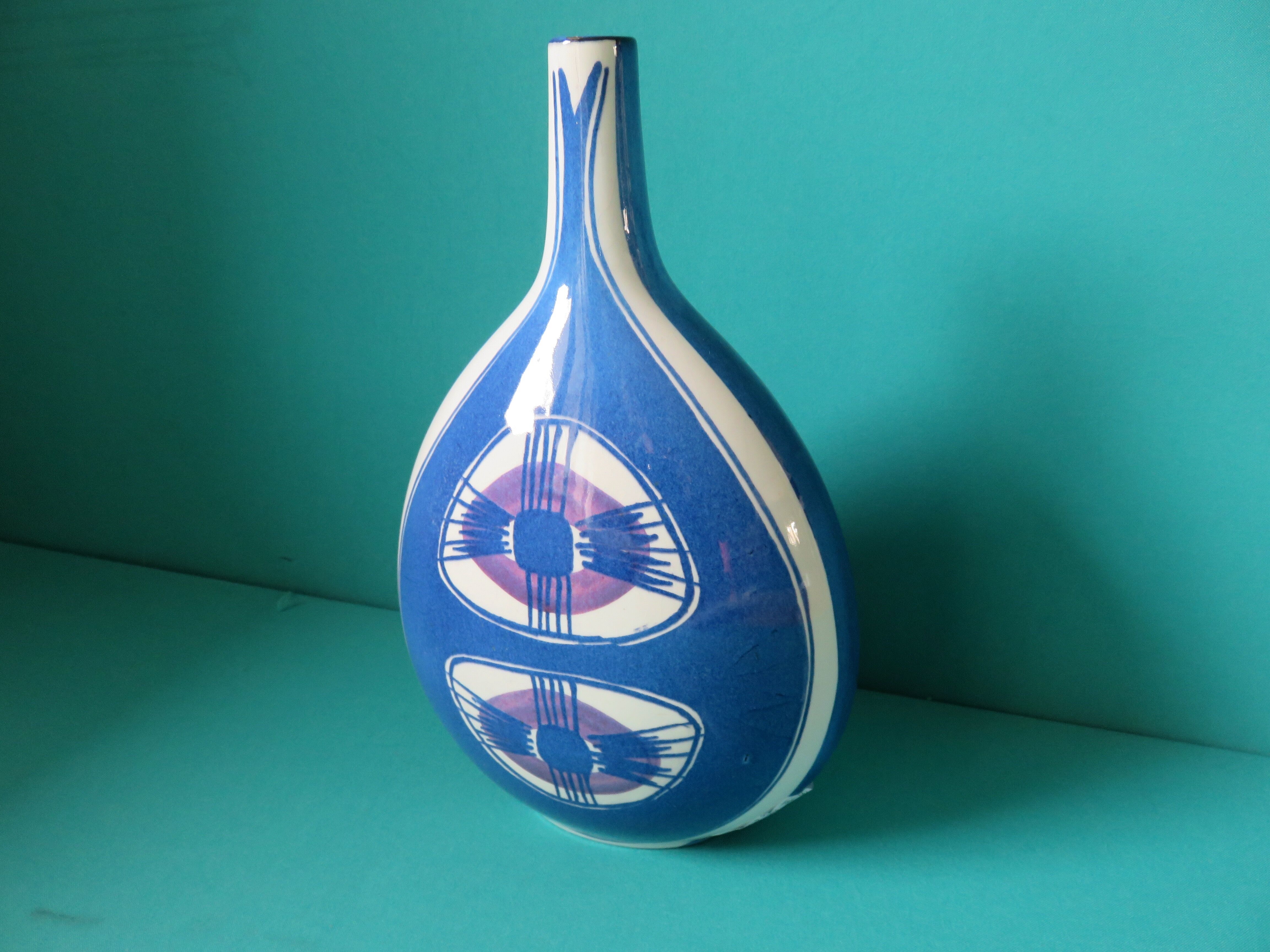 Vase by Anna Lisa Koefod, "Aluminia" Royale Copenhagen Denmark 1967