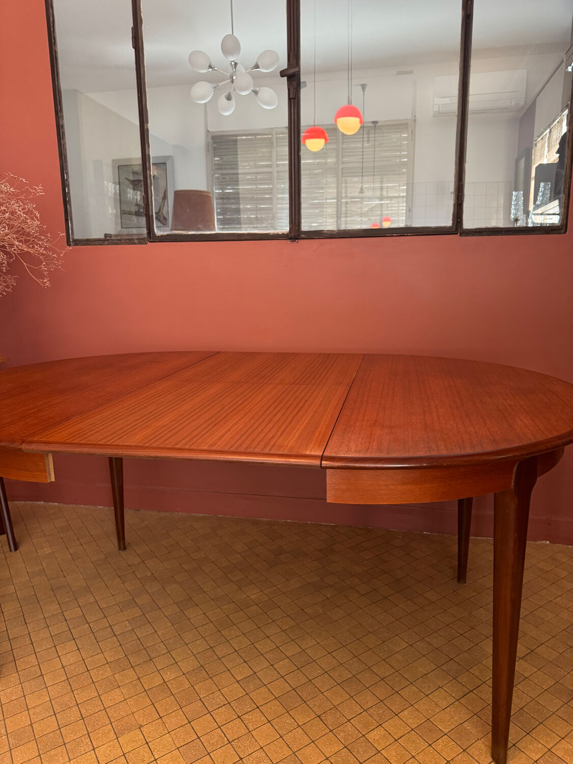 Teak dining table