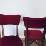 2 red chairs