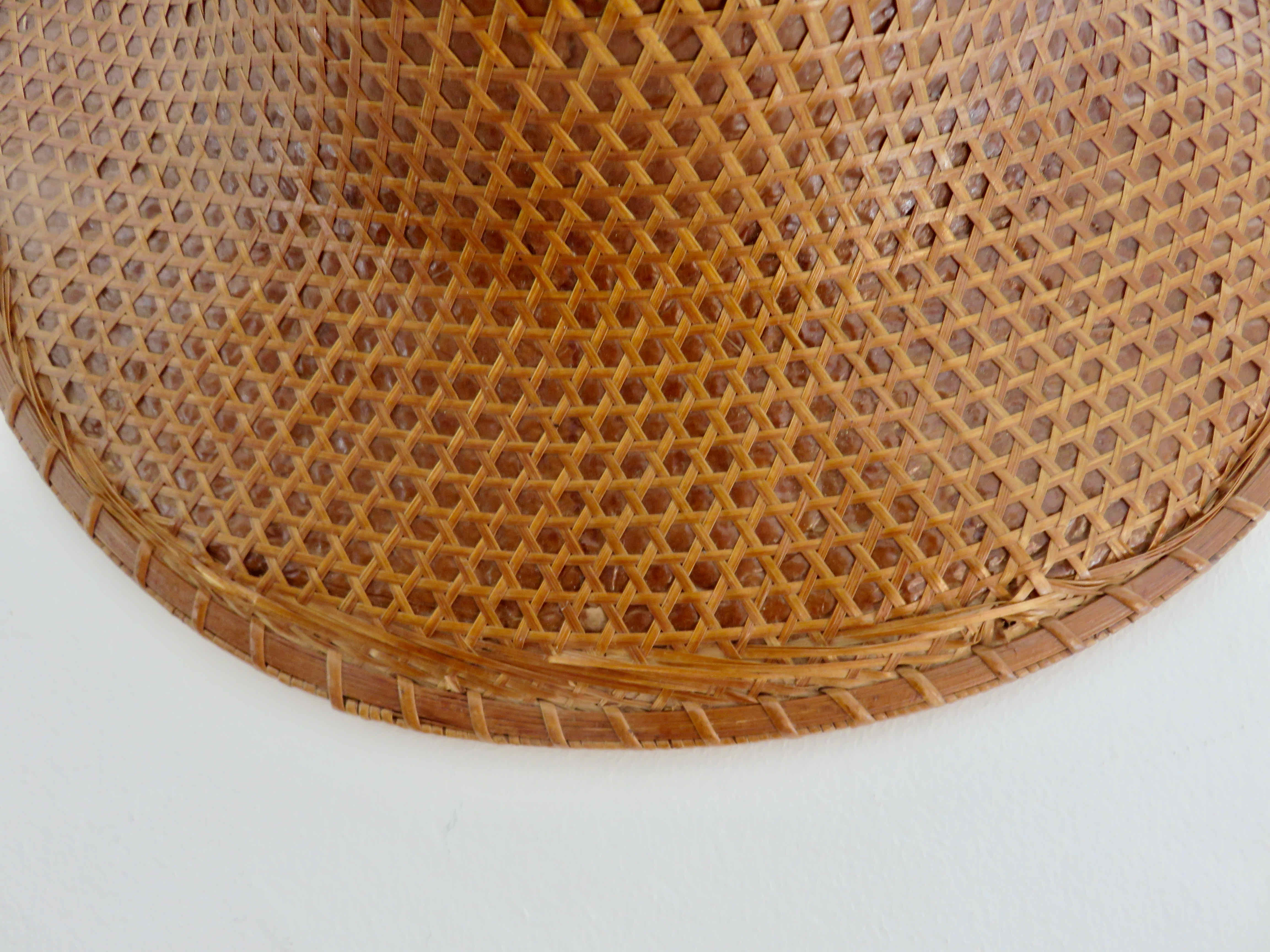 Colonial hat in rattan canning 70s