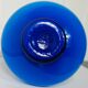 Flattened blown glass corolla vase