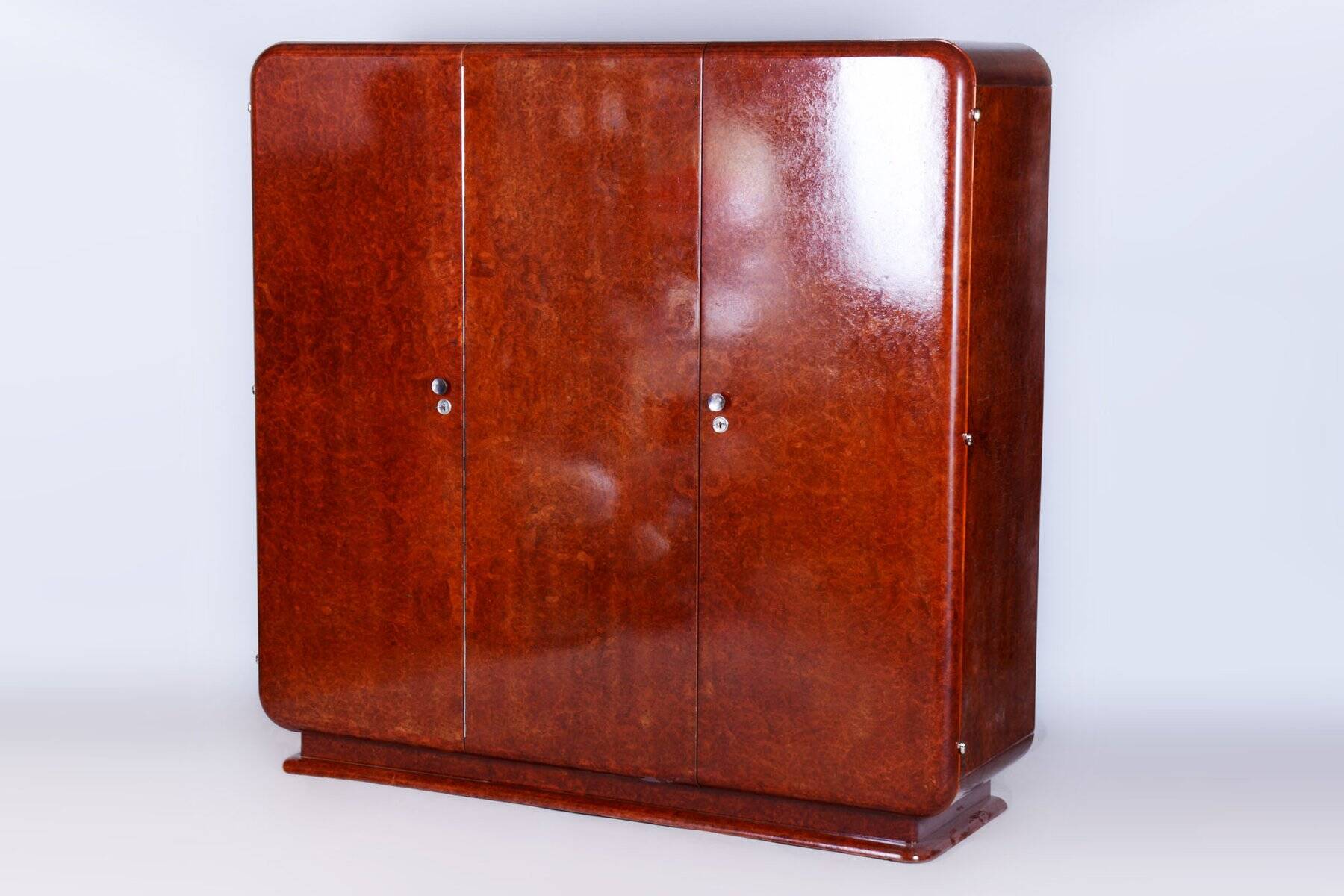 Art Deco Wardrobe in Mahogany attributed to J. Halabala for Up Zavody, Czech, 1920s