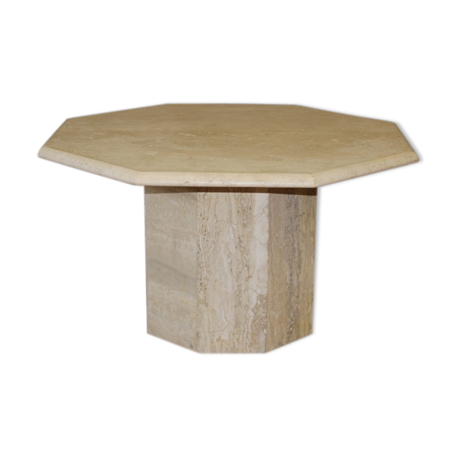 1970 travertine coffee table