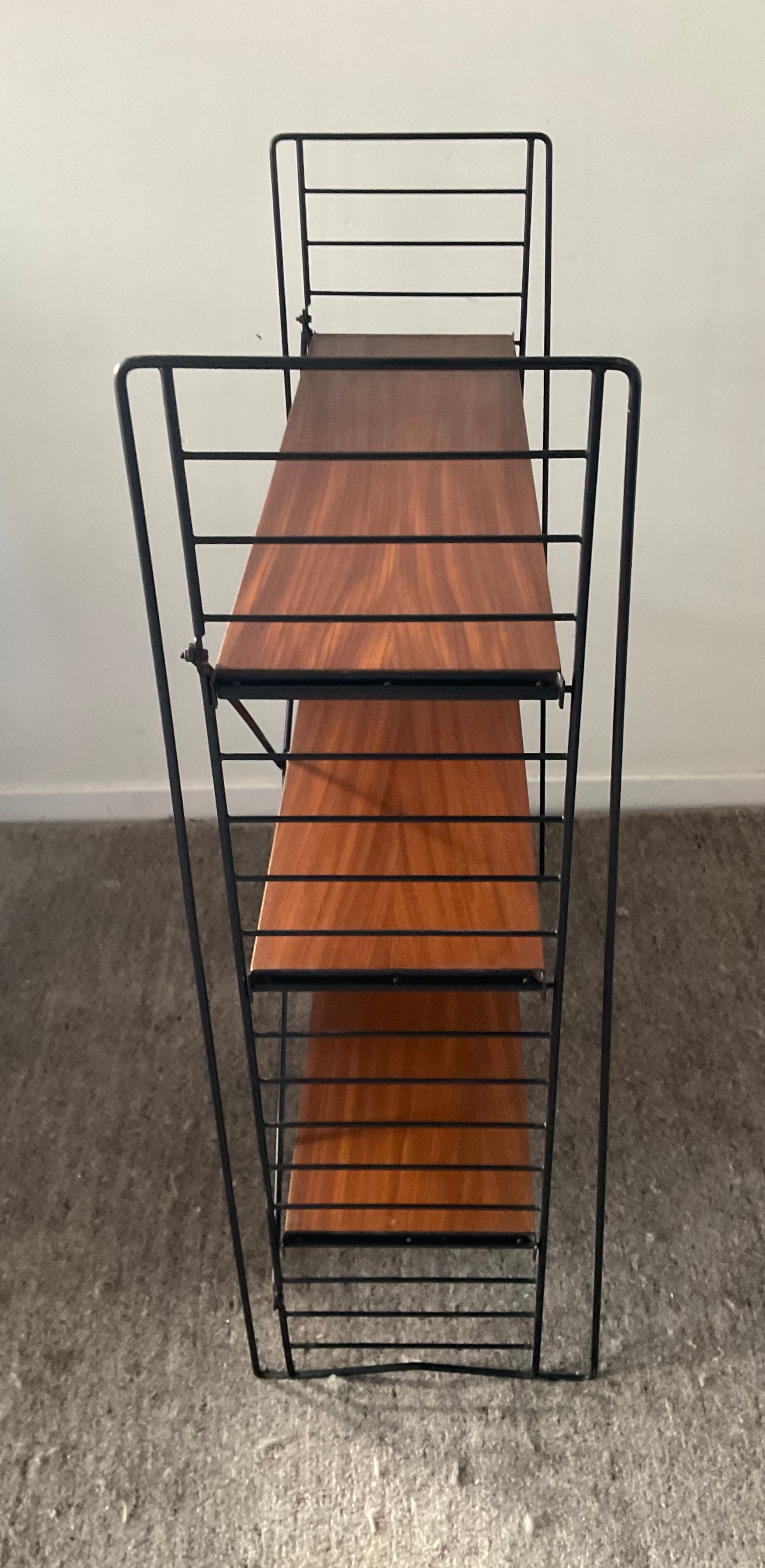 Tomado To.Decker shelf in teak and metal 50/60s
