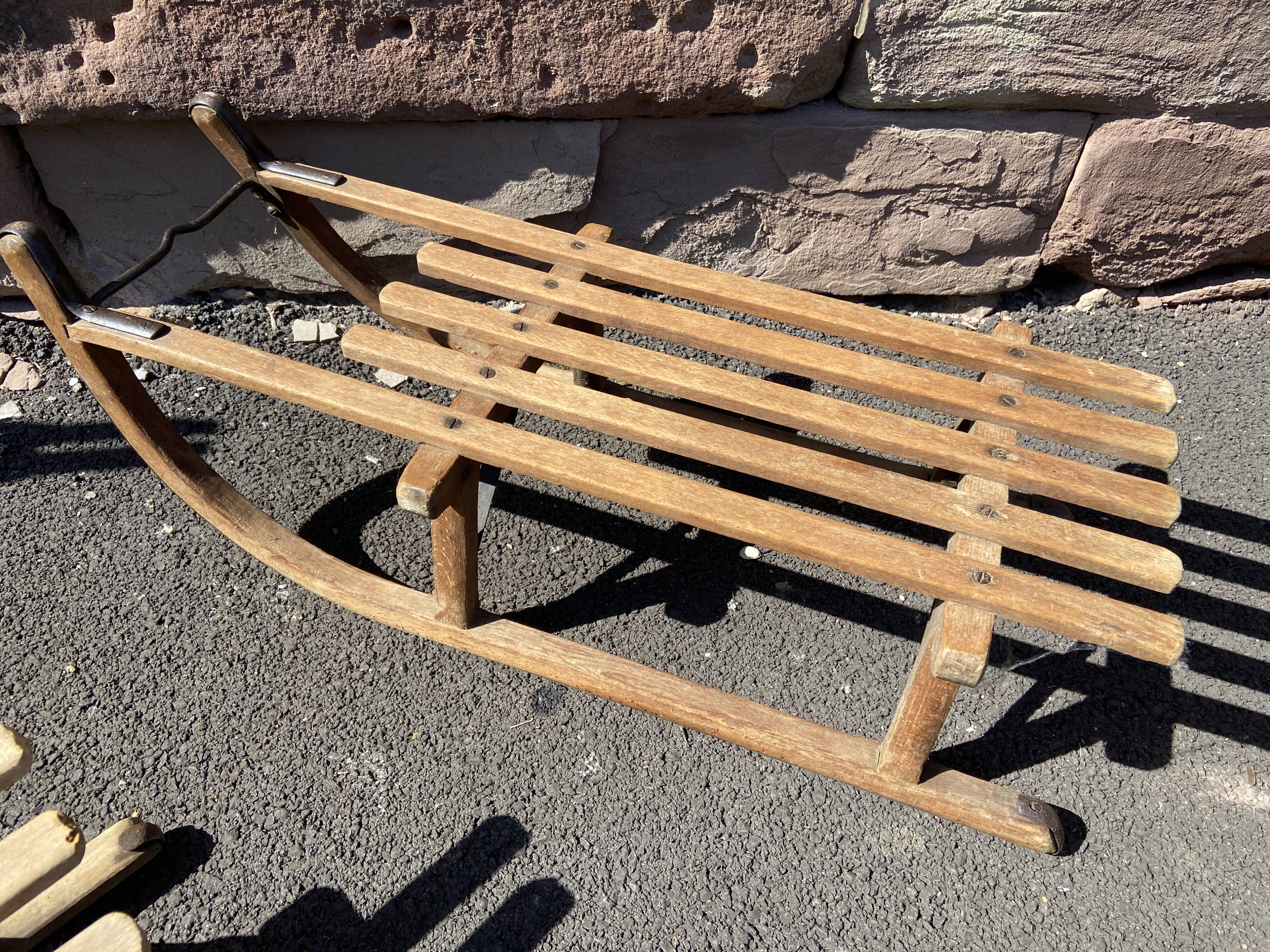 Old alsace sled sled christmas decoration davos style