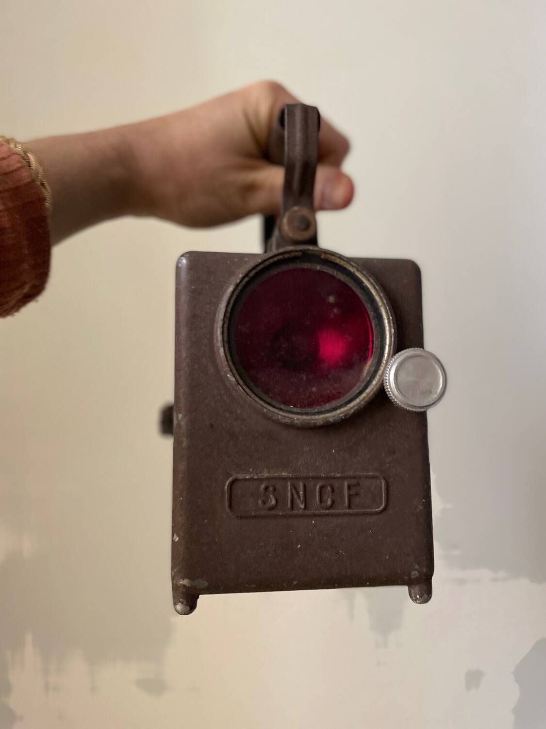 Vintage SNCF railway lamp