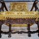 Large armchair with high Renaissance back in solid walnut around 1850-1860