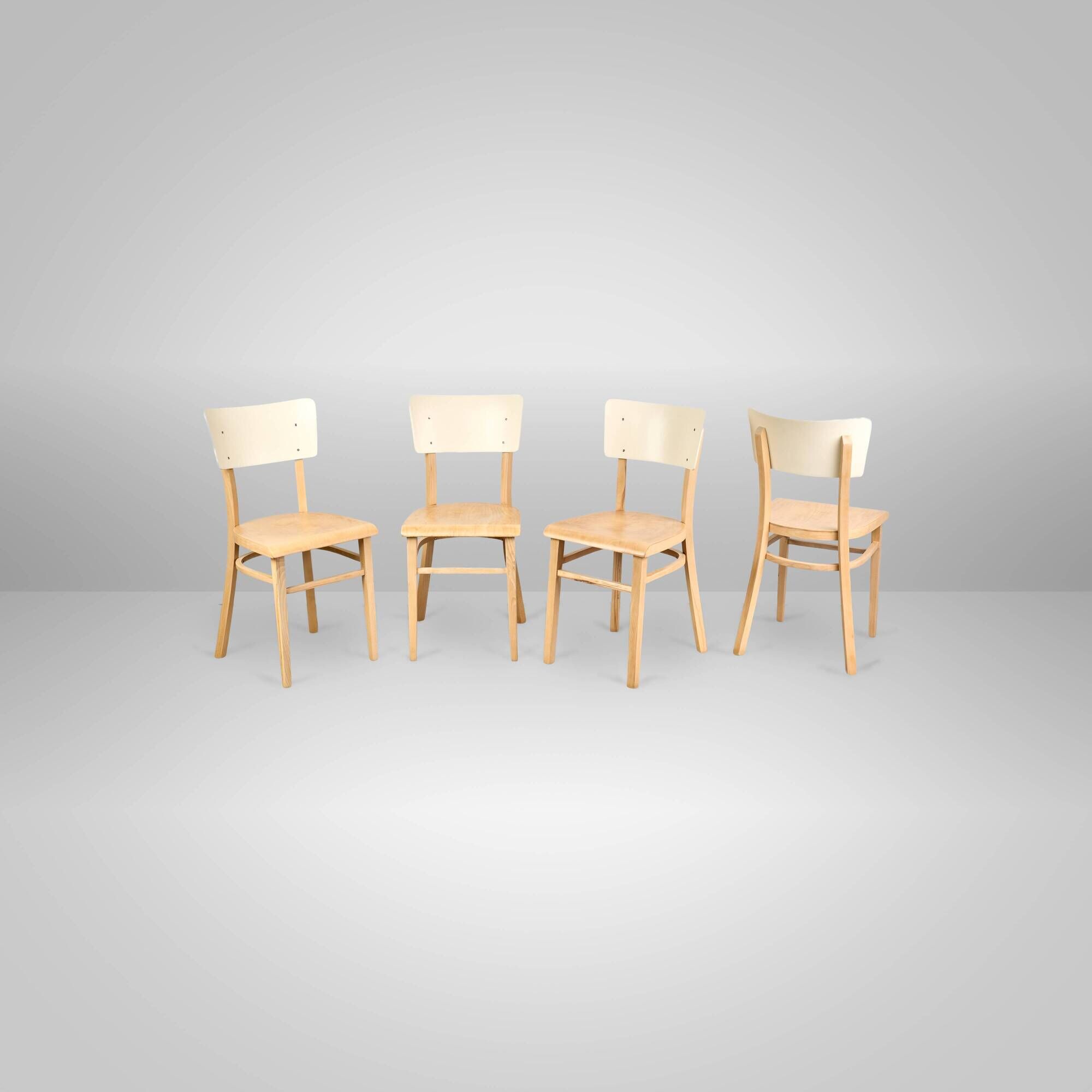 Set of 4 Dining Chairs, by TON, 1960s, Czechoslovakia