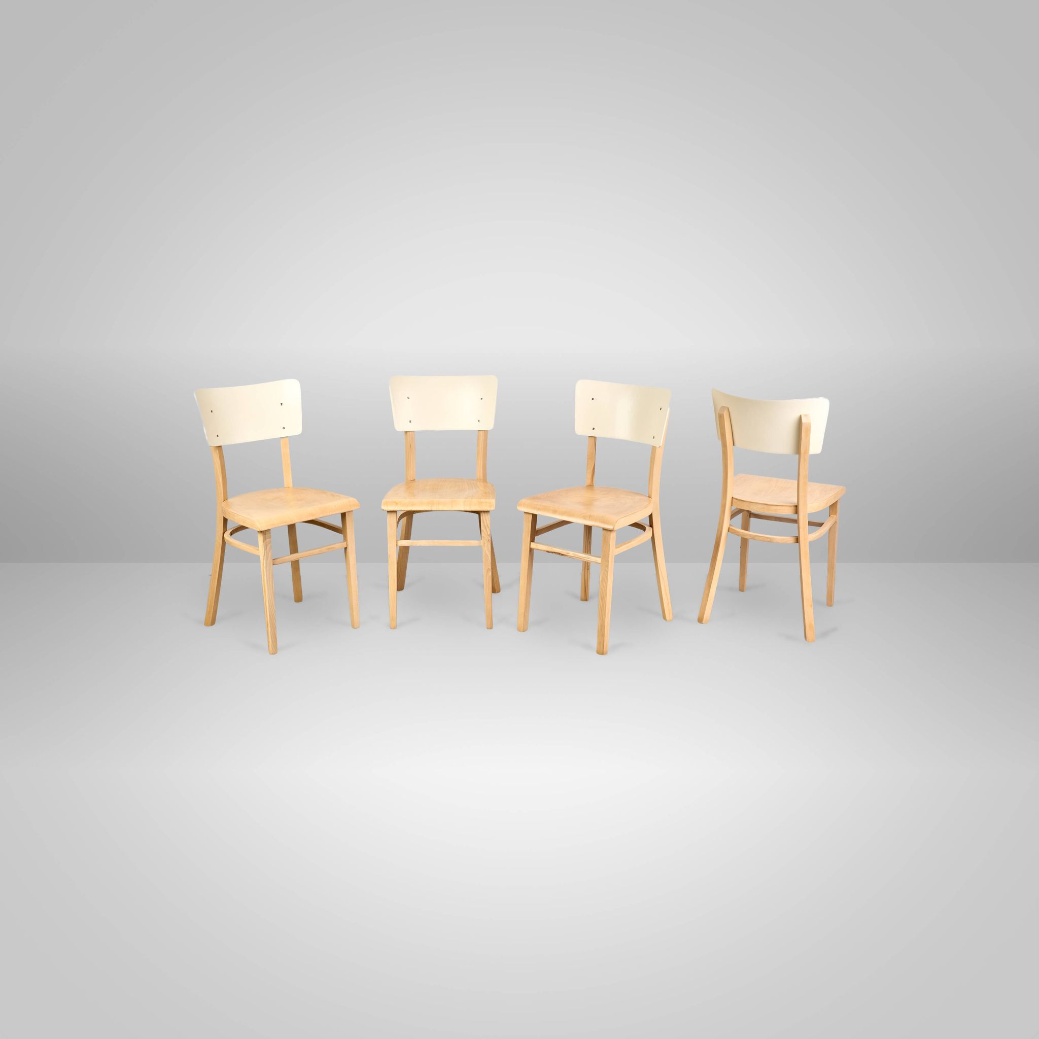 Set of 4 Dining Chairs, by TON, 1960s, Czechoslovakia