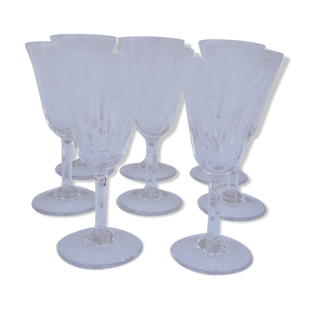 Service De Verres En Cristal Saint-Louis - Blanc Transparent - Fabriqué En France - Pour Table D'exception