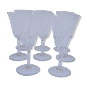 8 verres à vin blanc - cristal