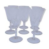 8 glasses of white wine stamped crystal Saint Louis model Cerdanya H 14 cm