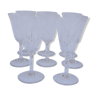 8 verres à vin blanc estampillés cristal Saint Louis modèle Cerdagne H 14 cm