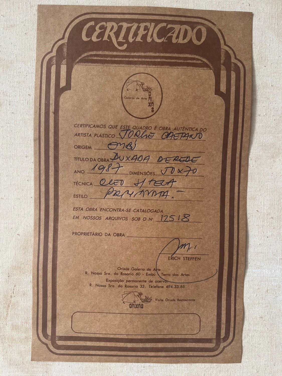 Brazilian fishing scene "Puxada de rede" signed