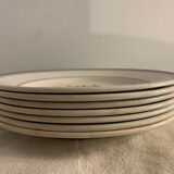 7 old Gien opaque porcelain dessert plates