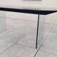 Vintage 1970s Italian design glass dining table.