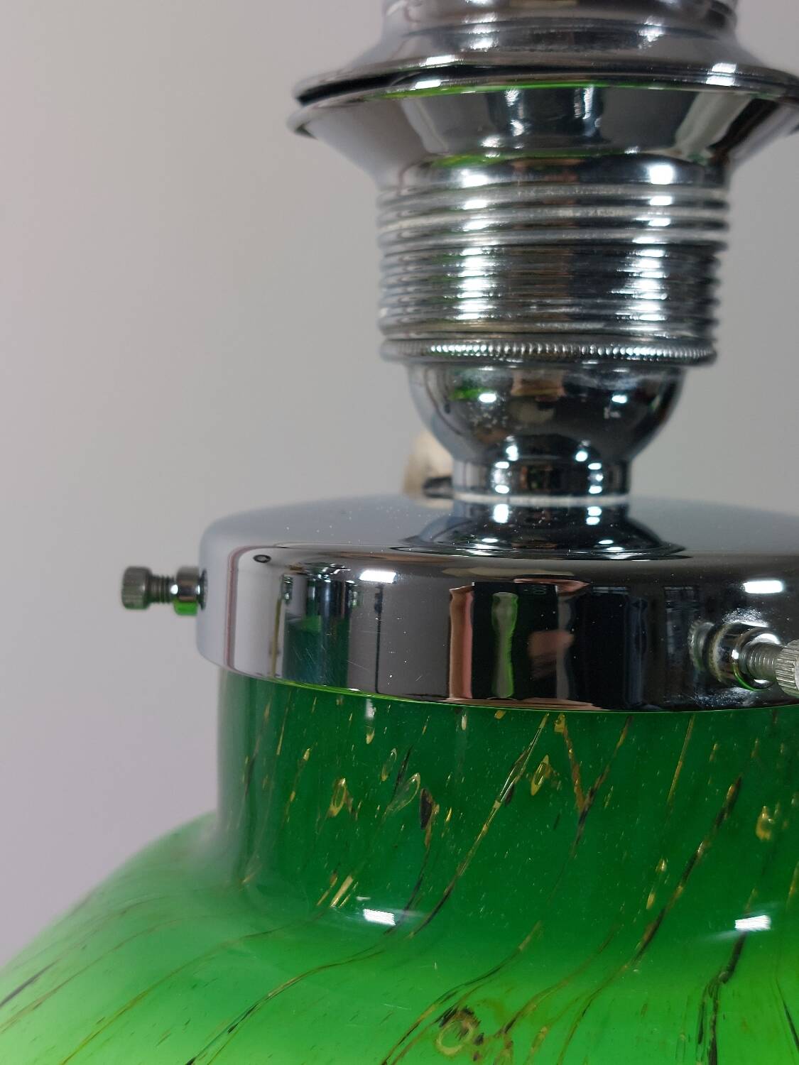 Pair of chrome glass table lamps Ikora WMF Art Deco Karl Wiedmann 1930