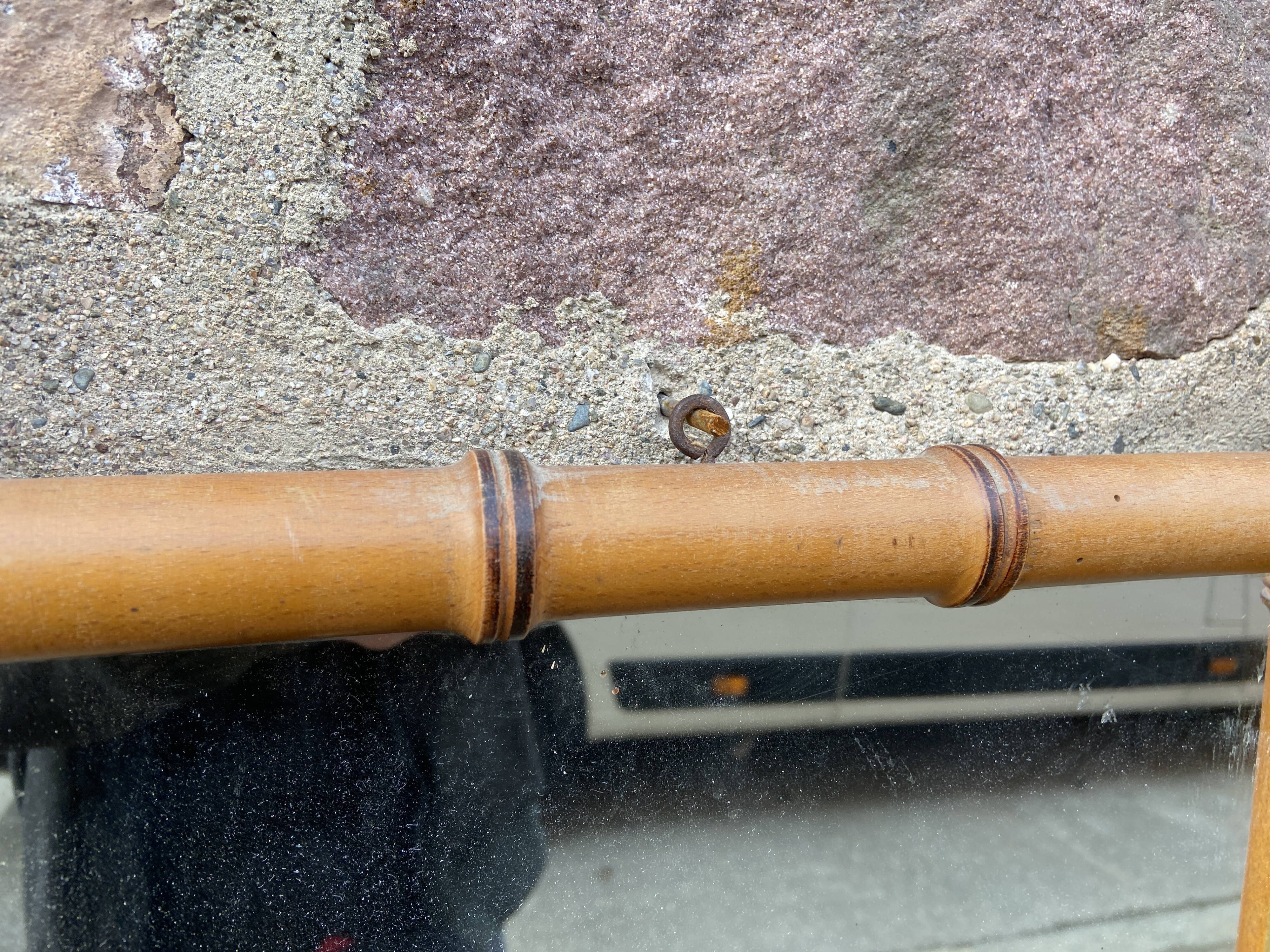 vintage bamboo mirror