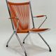 "Scoubidou" Orange Vintage 60's Folding Child's Armchair Chair
