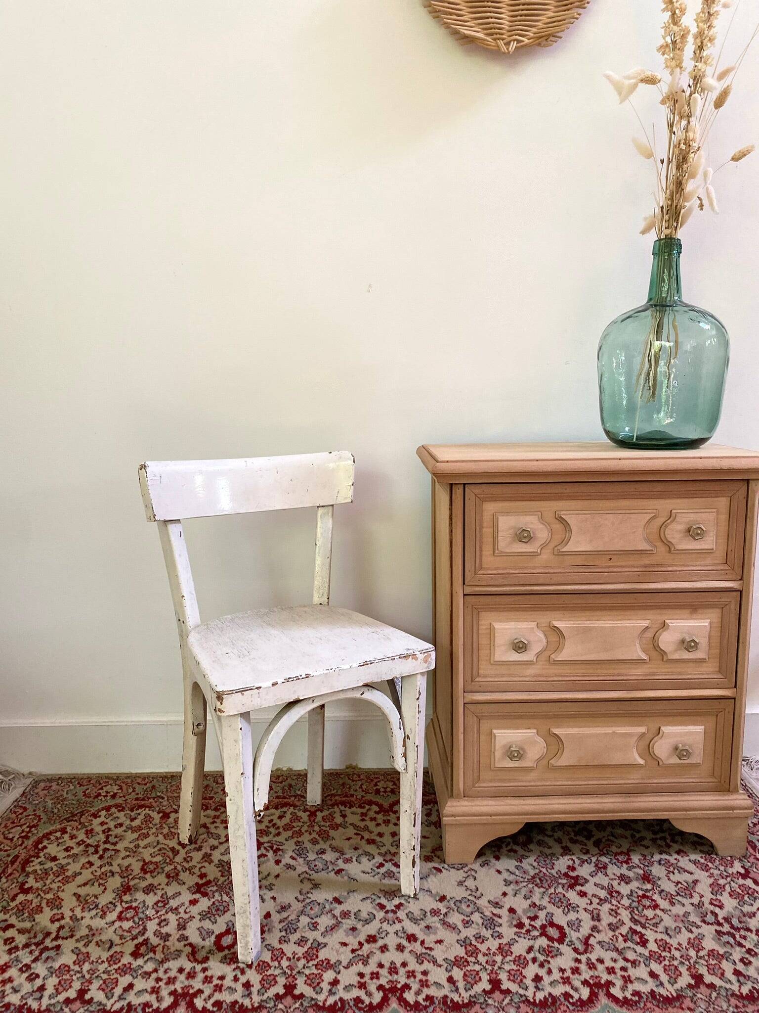 Antique wooden bistro chair for children