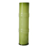 Vase bambou en verre soufflé vintage