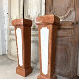 Pair of 20th century marble columns