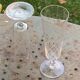 6 champagne flutes in glass and crystal, chiseled, vintage