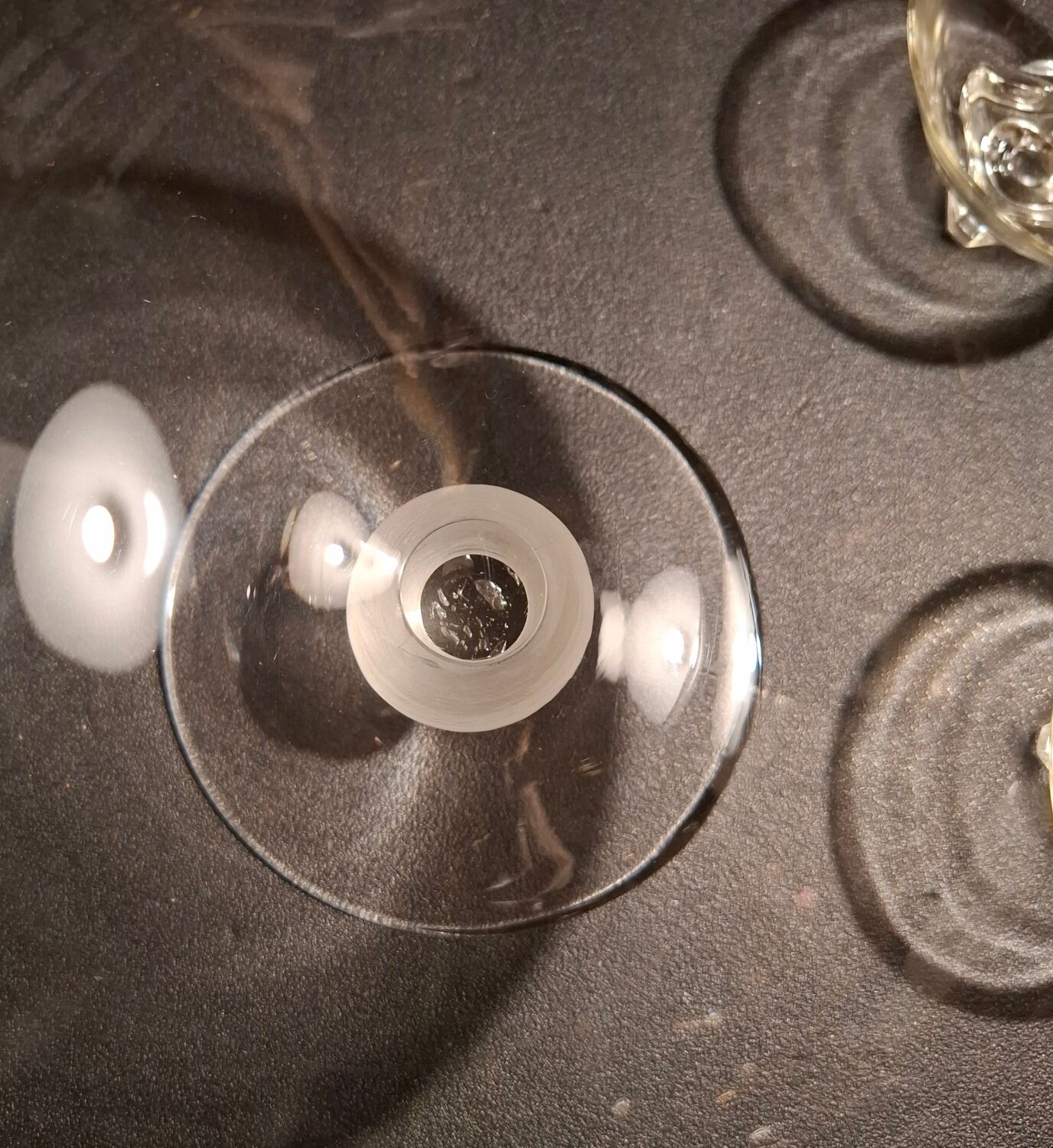 Crystal fruit bowl with 6 small bowls