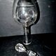 Antique PORTIEUX carafe, Pasteur model, with Empire engraving, 1930
