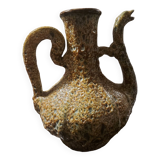 Vase Pitcher fat lava enamels honey orange