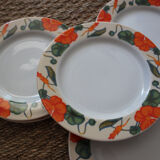 Service of 6 plates for dessert 70's