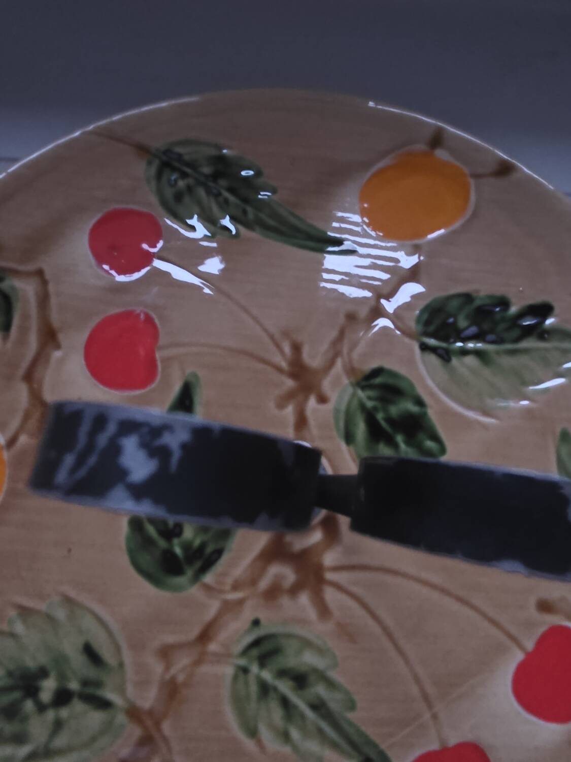 Vintage presentation plate Poët-Laval – Fruit Decor – Drô Craftsmanship