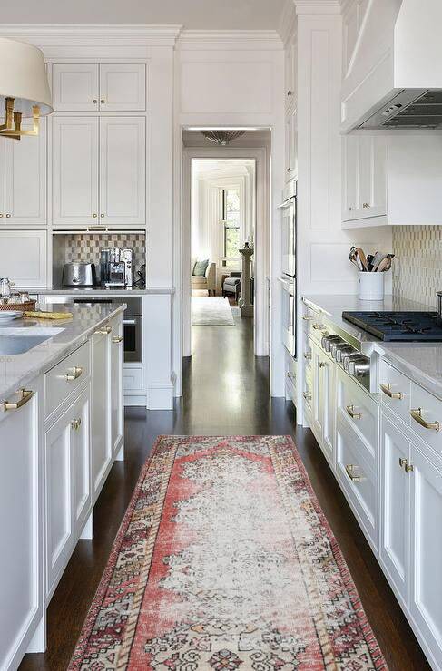 3x9 Rug For Hallway Antique Red Vintage Runner Rug, 102x261Cm SK 3931