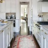 3x9 Rug For Hallway Antique Red Vintage Runner Rug, 102x261Cm SK 3931