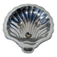 Silver-plated metal shell butter dish
