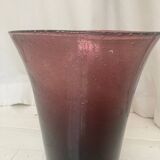 Vase en verre soufflé à la main / Vase en verre soufflé violet