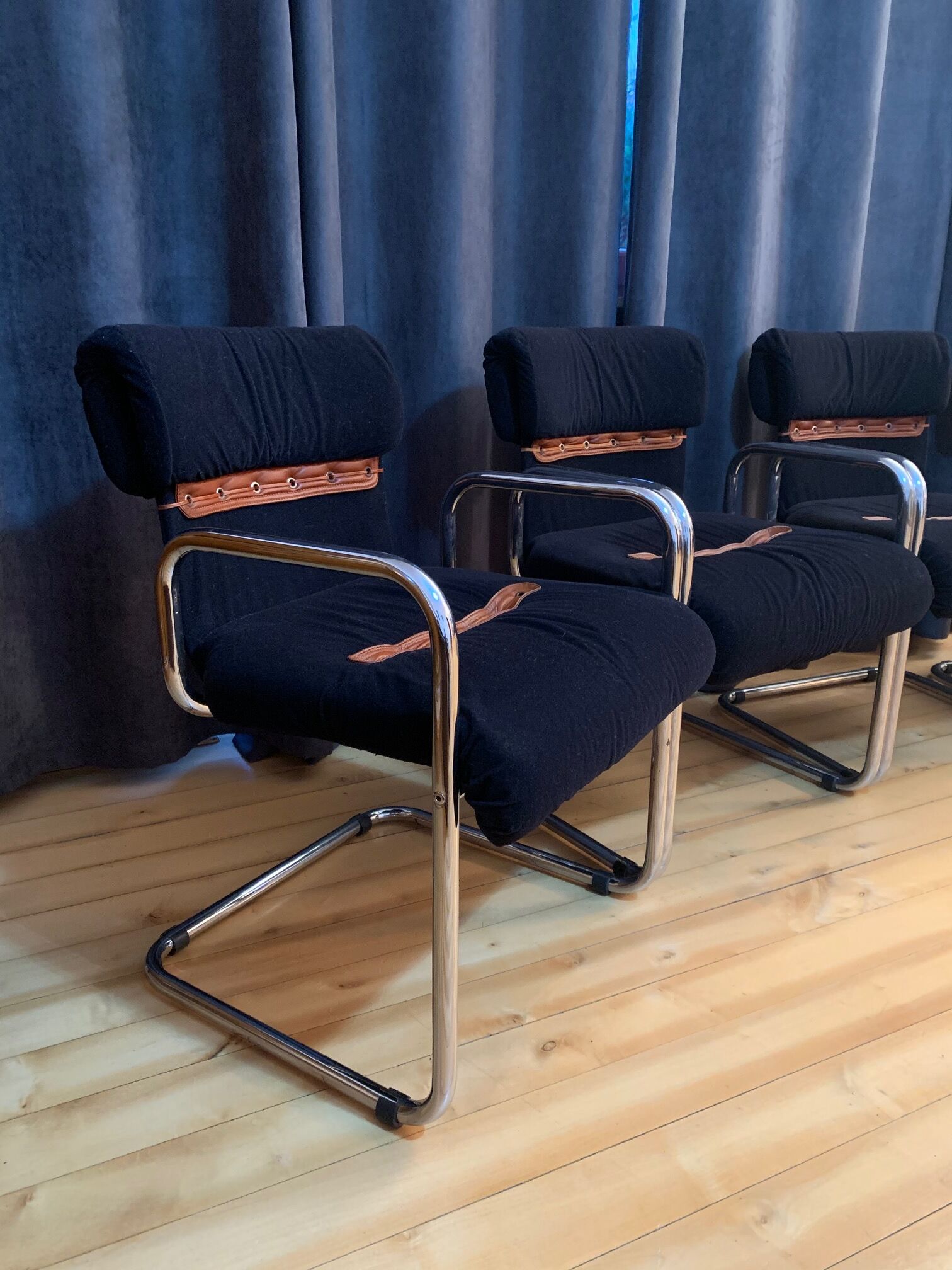 Set of six chairs by Guido Faleschini, i4 Mariani, Italy, 1970s