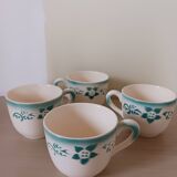 4 St-Clément earthenware coffee cups.