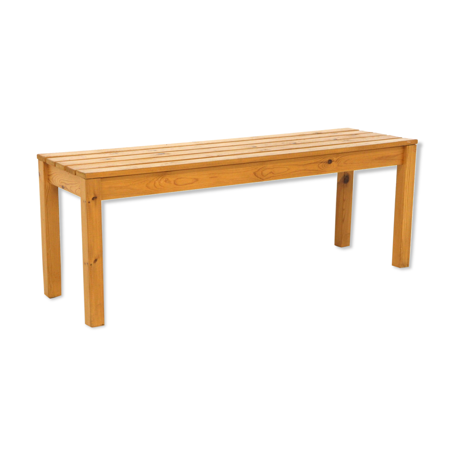 Minimalist pine bench, Sweden, 1970