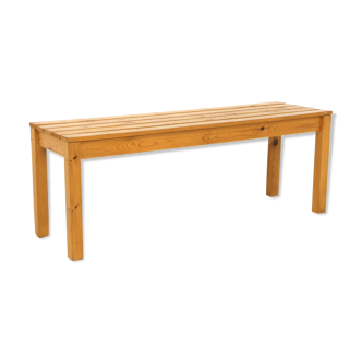 Banc minimaliste en pin, Suède, 1970