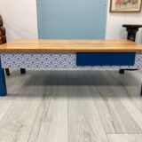 Table basse bleue