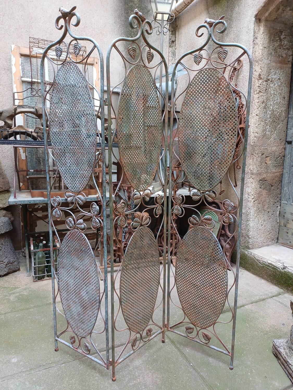 Bird screen, wrought iron, 1960s-70s